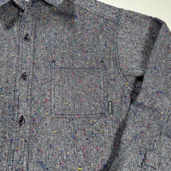 Columbia Sage Butte Long Sleeve Shirt Men's Small Button Down Gray Multicolor - Picture 4 of 13